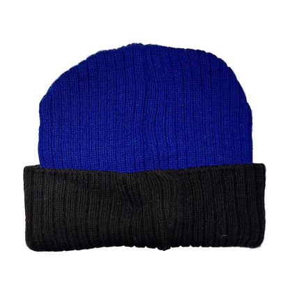 Official Wulfsport Yamaha 100% Acrylic Embroidered Beanie Hat Blue & Black BC13149