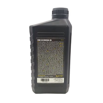 20W-50 Mineral Motor Oil. 1 Liter Bottle. For V-Twin Motorcycles BC13824