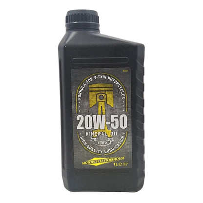 20W-50 Mineral Motor Oil. 1 Liter Bottle. For V-Twin Motorcycles BC13824