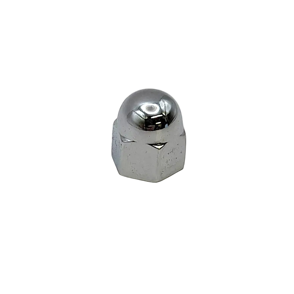 1 Motorcycle Chrome Acorn Push On Cover. 7/16 Wrench Size BC17775