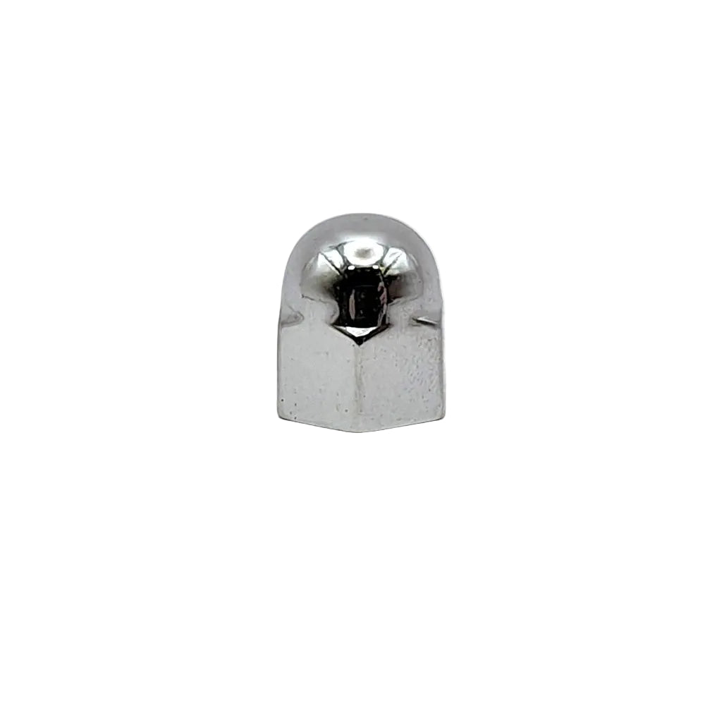 1 Motorcycle Chrome Acorn Push On Cover. 7/16 Wrench Size BC17775