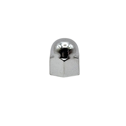 1 Motorcycle Chrome Acorn Push On Cover. 7/16 Wrench Size BC17775