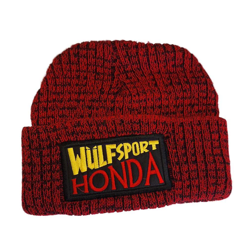 Official Wulfsport Honda 100% Acrylic Embroidered Beanie Hat Red & Black BC21846