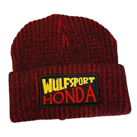 Official Wulfsport Honda 100% Acrylic Embroidered Beanie Hat Red & Black BC21846