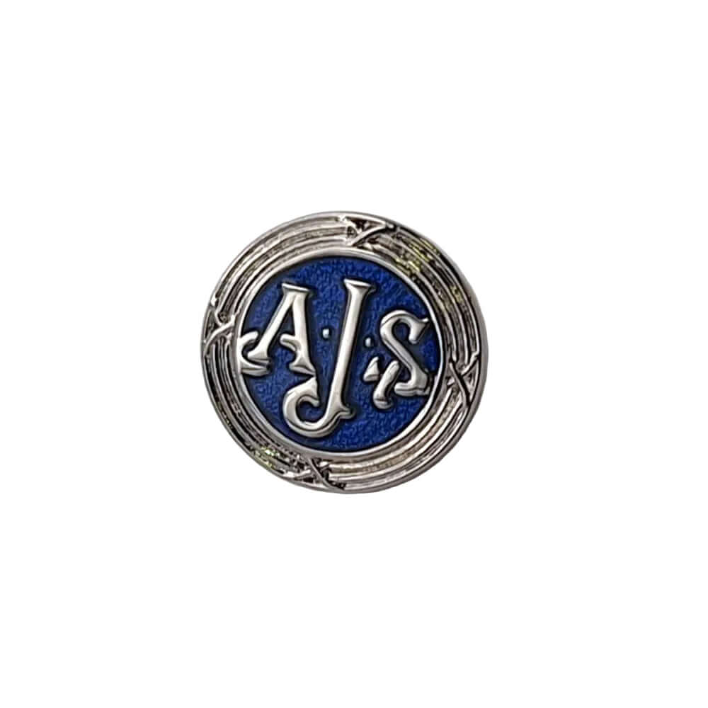 Motorcycle Gift AJS Pin Badge Silver BC40129