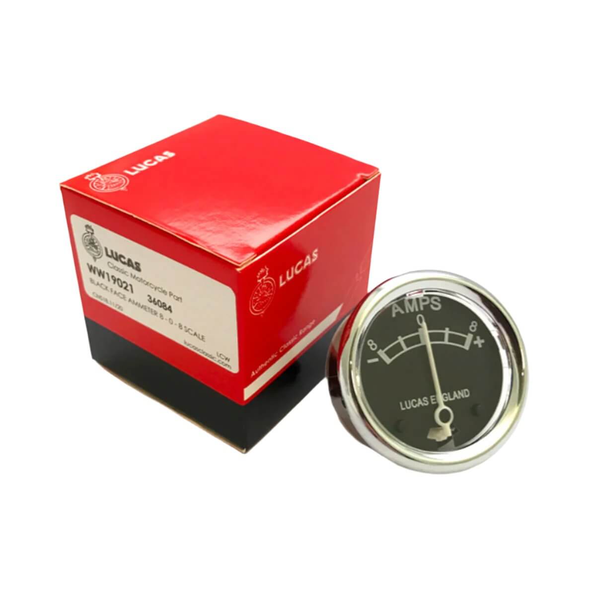 Genuine Lucas Ammeter 36084 Diameter: 1-3/4" Scale: 8-0-8 BC43155