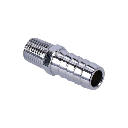 Gardner-Westcott Harley Oil Line Fitting, Straight. 1/4" NPT to 1/2" Hose. Chrome BC43958