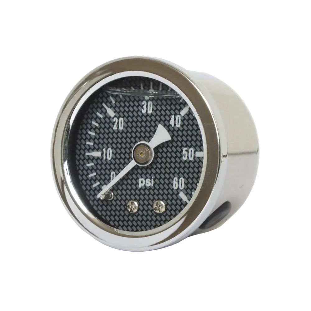 Pressure gauge with a white background