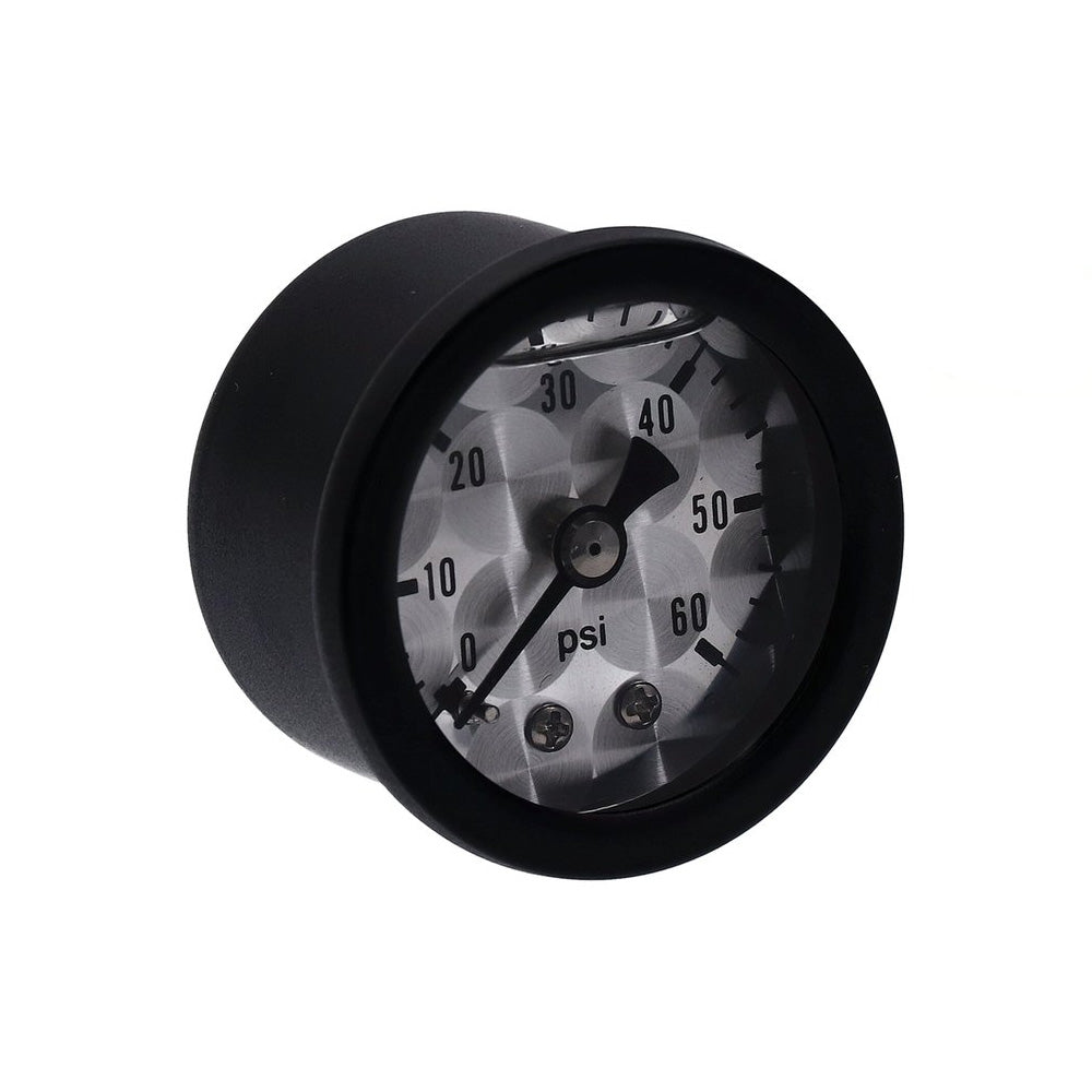 Marshall Harley Davidson Oil Pressure Gauge, 0-60 PSI. Black Housing BC43988