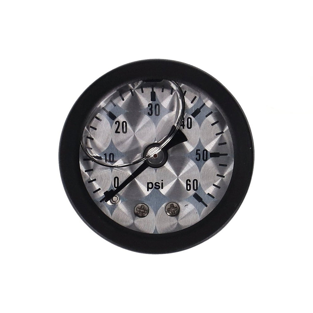 Marshall Harley Davidson Oil Pressure Gauge, 0-60 PSI. Black Housing BC43988