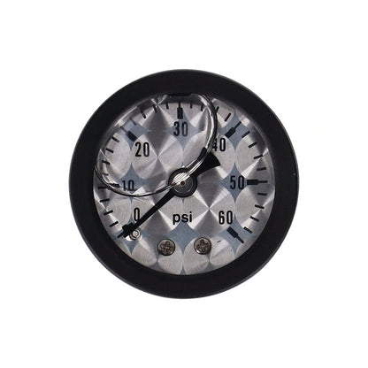Marshall Harley Davidson Oil Pressure Gauge, 0-60 PSI. Black Housing BC43988