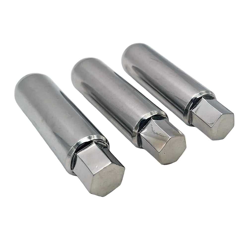 Set of 3 Stainless Steel Norton Rear Brake Drum Sleeve Nuts (20tpi UNF) BC44415