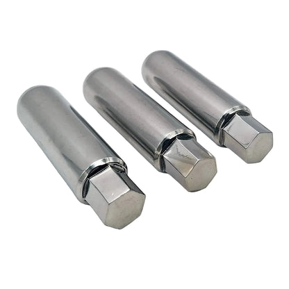 Set of 3 Stainless Steel Norton Rear Brake Drum Sleeve Nuts (20tpi UNF) BC44415