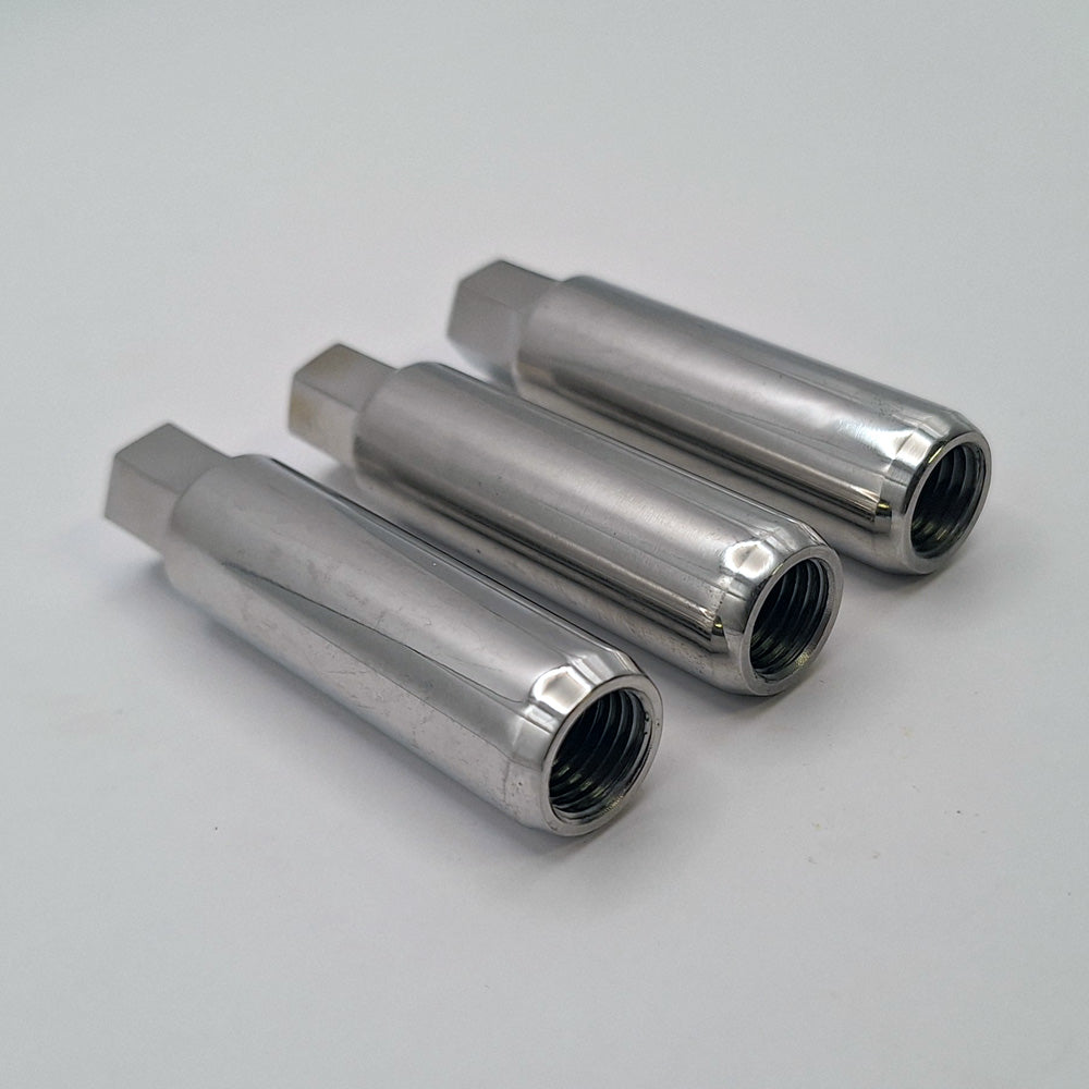 Set of 3 Stainless Steel Norton Rear Brake Drum Sleeve Nuts (20tpi UNF) BC44415