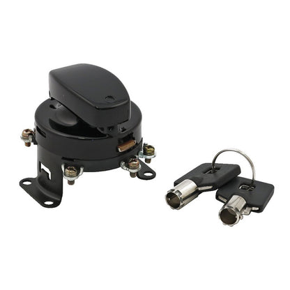 Harley Davidson FL Style Ignition Switch. 5-Pole, Round Key, Black. 36-72 FL (NU) BC44502