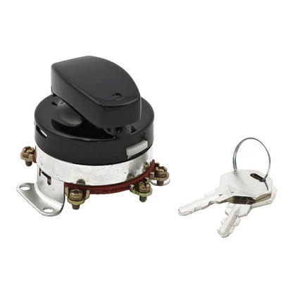 Harley Davidson FL Style Ignition Switch 'Electronic'. Flat Key, Black. 73-95 FL, FX, FXWG BC44504