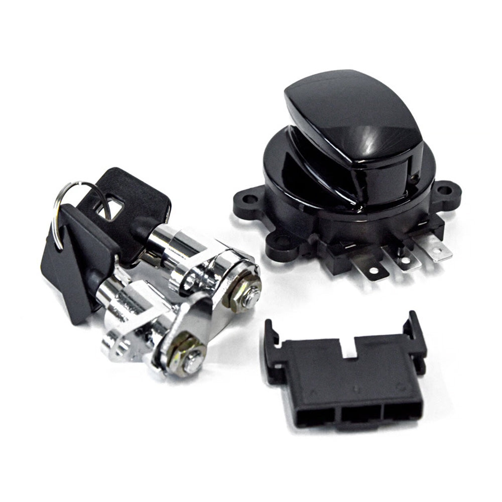 Harley Davidson Ignition Switch & Saddlebag Lock Kit. Black. 98-13 FLHR Road King BC44508