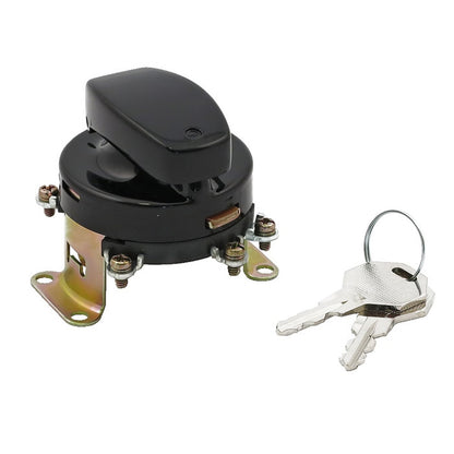 Harley Davidson Ignition Switch. 5-Pole, Flat Key. Black. 36-72 FL (NU) BC44512