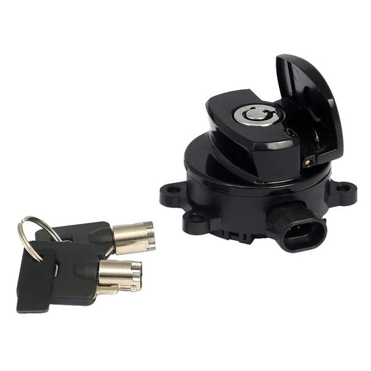 Harley Davidson 11-Up Ignition Switch, Side Hinge Type. Black. FXST, FLST, FXDWG BC44519
