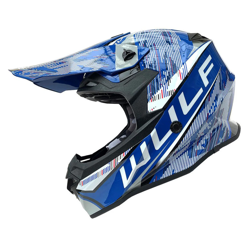 Adult MX Wulfsport 2026 WARHAMMER Motocross Shirt Pant Glove Helmet Blue Set #3