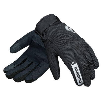 Duchinni Kids Youth Motorcycle Textile Grid Gloves - Black