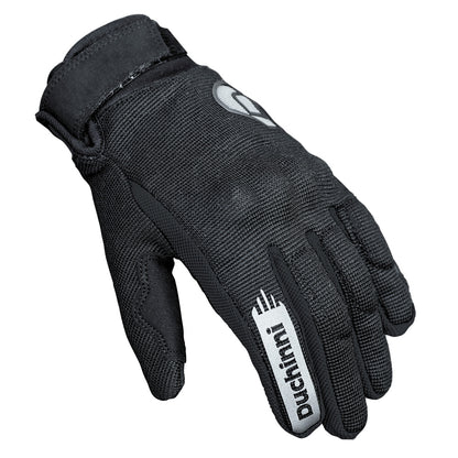Duchinni Kids Youth Motorcycle Textile Grid Gloves - Black