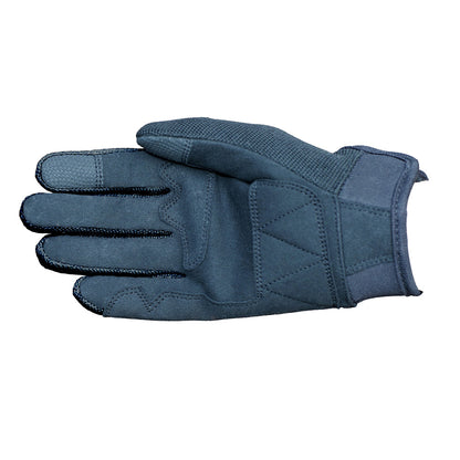 Duchinni Kids Youth Motorcycle Textile Grid Gloves - Black