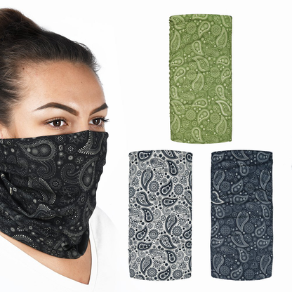 Oxford Comfy Paisley 3 Pack Neck Scarf Tube Warmer Bandana Balaclava NW143