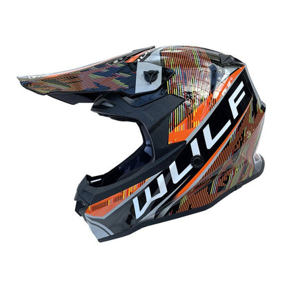 Adult MX Wulfsport 2026 WARHAMMER Motocross Shirt Pant Glove Helmet Orange Set #3