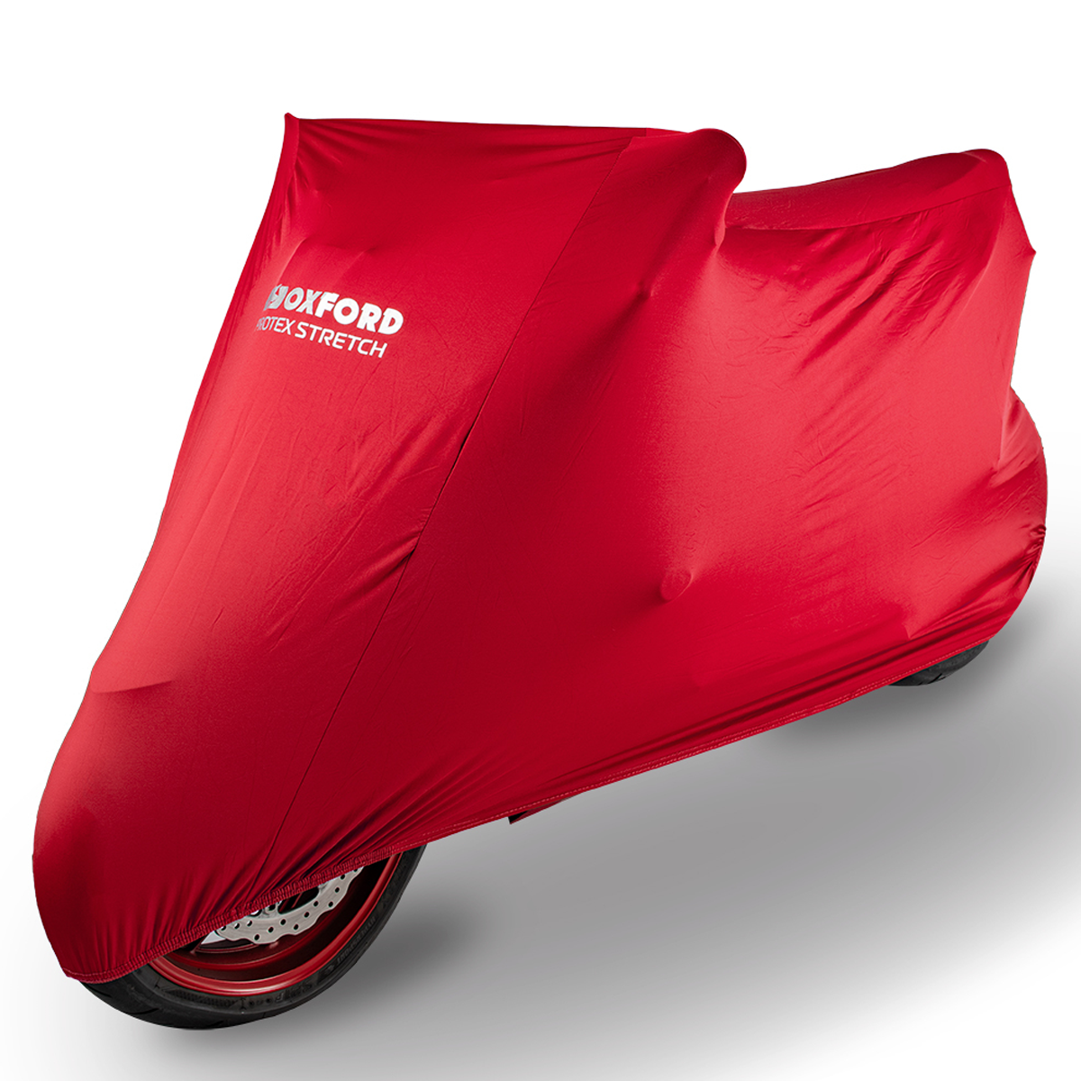 Oxford Protex Stretch Indoor Premium Stretch-Fit Motorcycle Cover Red