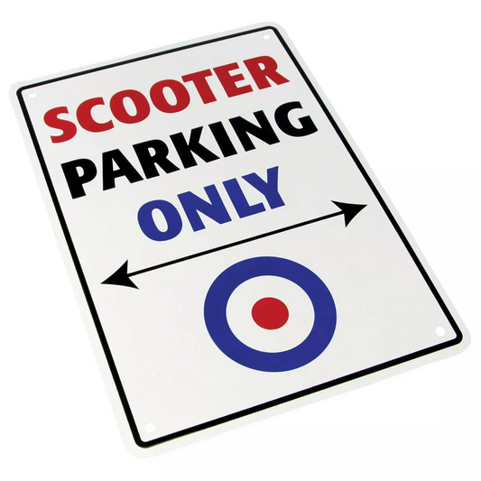 Motorcycle Bike It Novelty Slogan Parking Sign - Scooter Parking Only SIG009