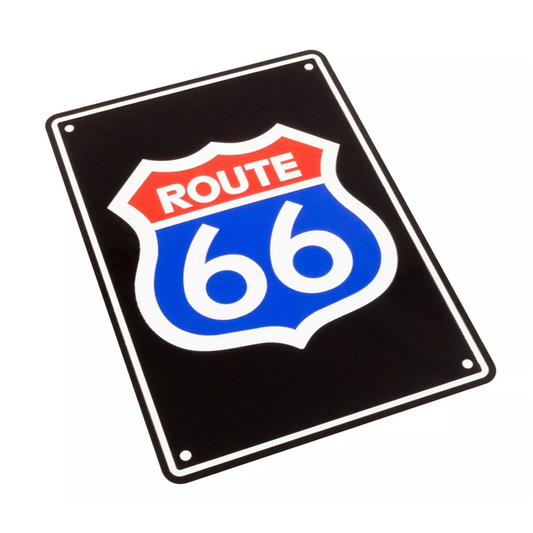 Motorcycle Bike It Novelty Slogan Parking Sign - Route 66 SIG037