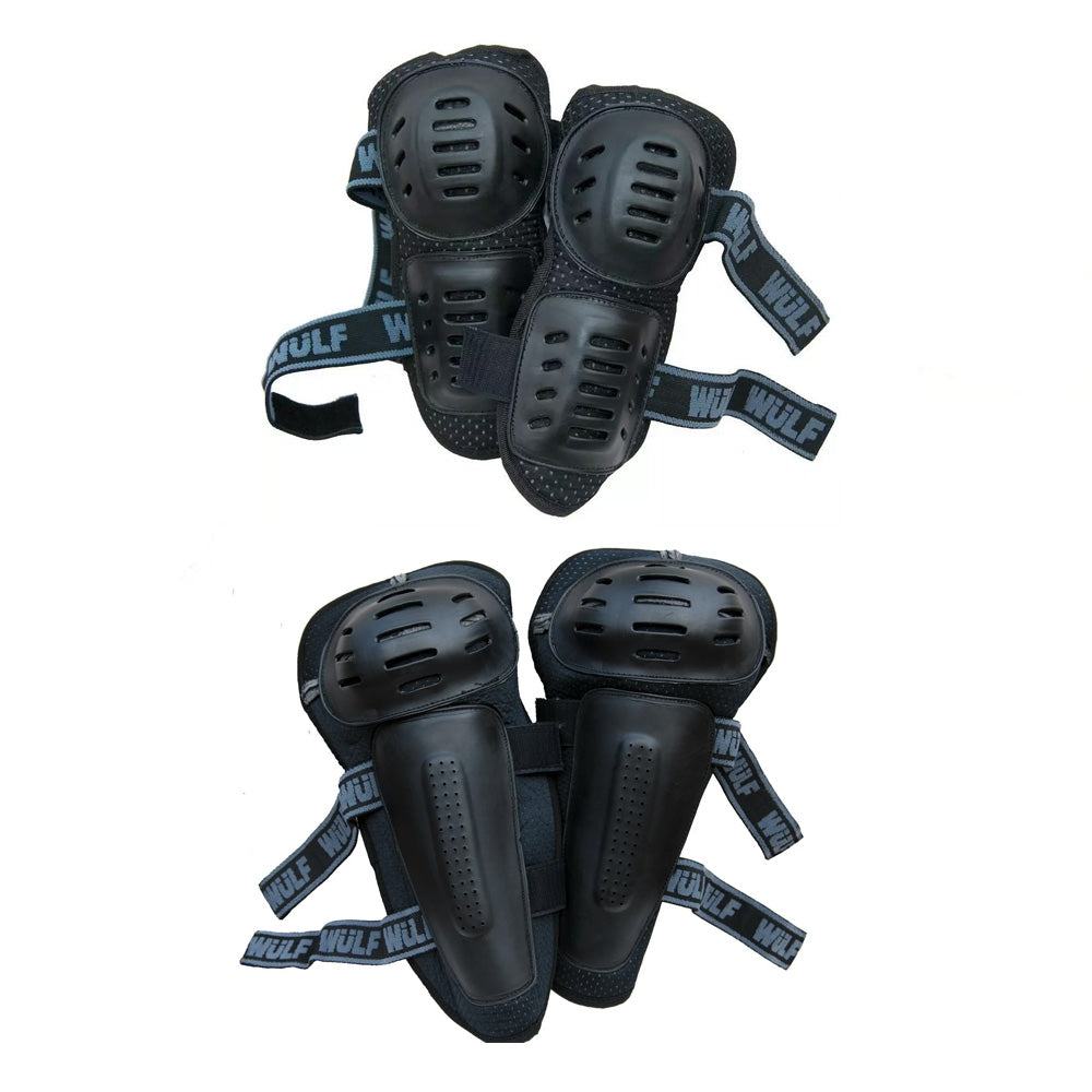 Wulfsport Adult Motocross MX Elbow & Knee Pad Set