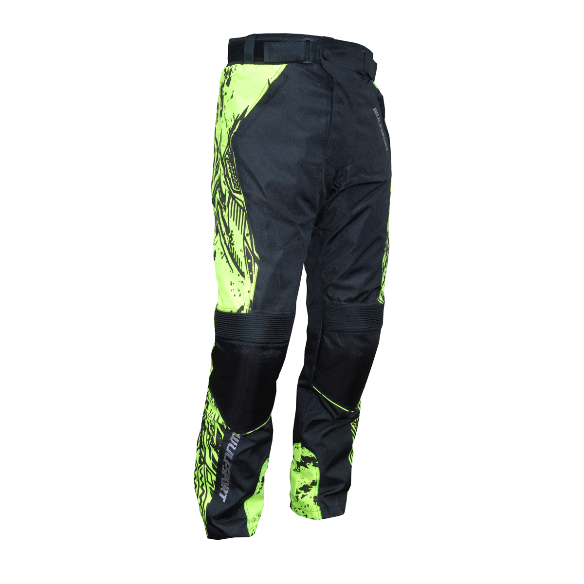 Alpina X Kids Textile Motorcycle Trousers Black / Fluo Yellow