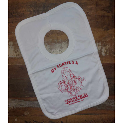 My Auntie's A Biker Pull Over Baby Bib