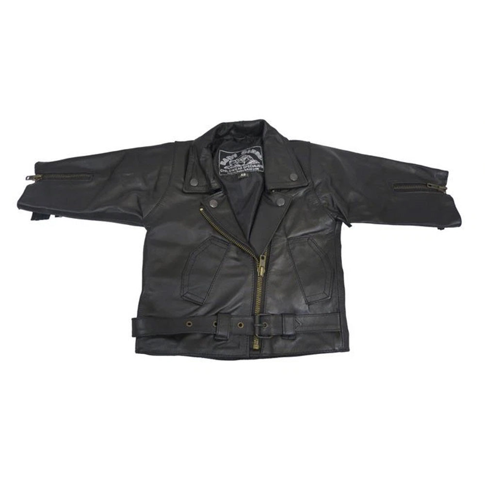 Baby Biker Plain Leather Toddler Brando Custom Motorcycle Fashion Jacket