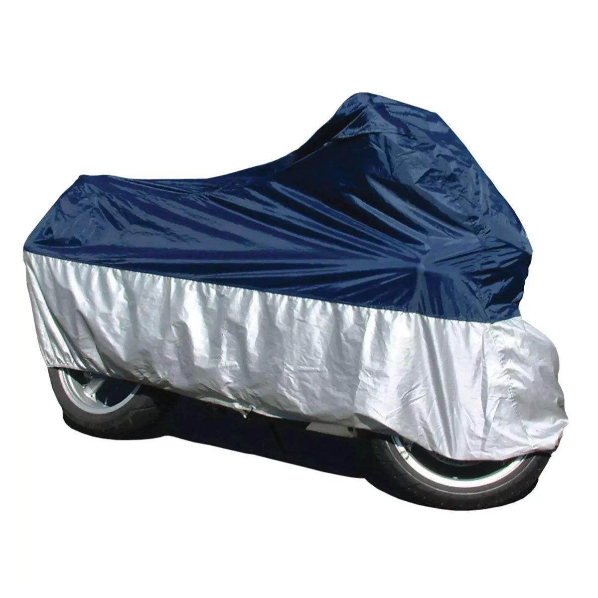 Bike It Deluxe Heavy Duty Rain Cover Blue Silver XL Fits 1200cc Plus BC16710