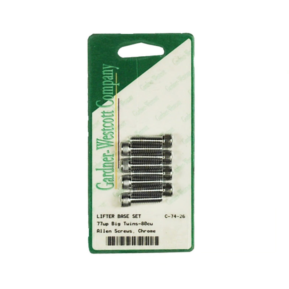GW, Tappet Block Mount Kit. Allenhead, Chrome. L76-84 Shovelhead; 84-99 Evo BT BC18003