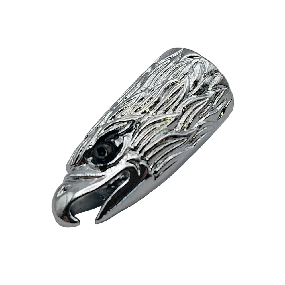Zodiac Motorcycle Eagle Head Tyre Valve Stem Cover Chrome BC18040