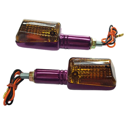 Velo Sport Universal Motorcycle Mini Indicators Purple With Smoked Lens BC23394