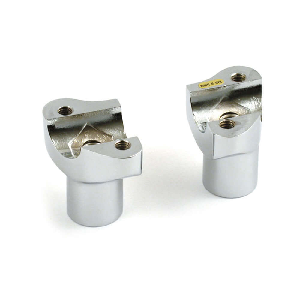 Harley Davidson OEM Type Style Risers, Threaded. 2" Rise. Chrome BC24165