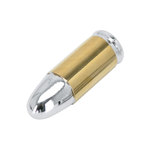 Zodiac Gold / Chrome Motorcycle Bullet Tyre Valve Stem Cover BC31622