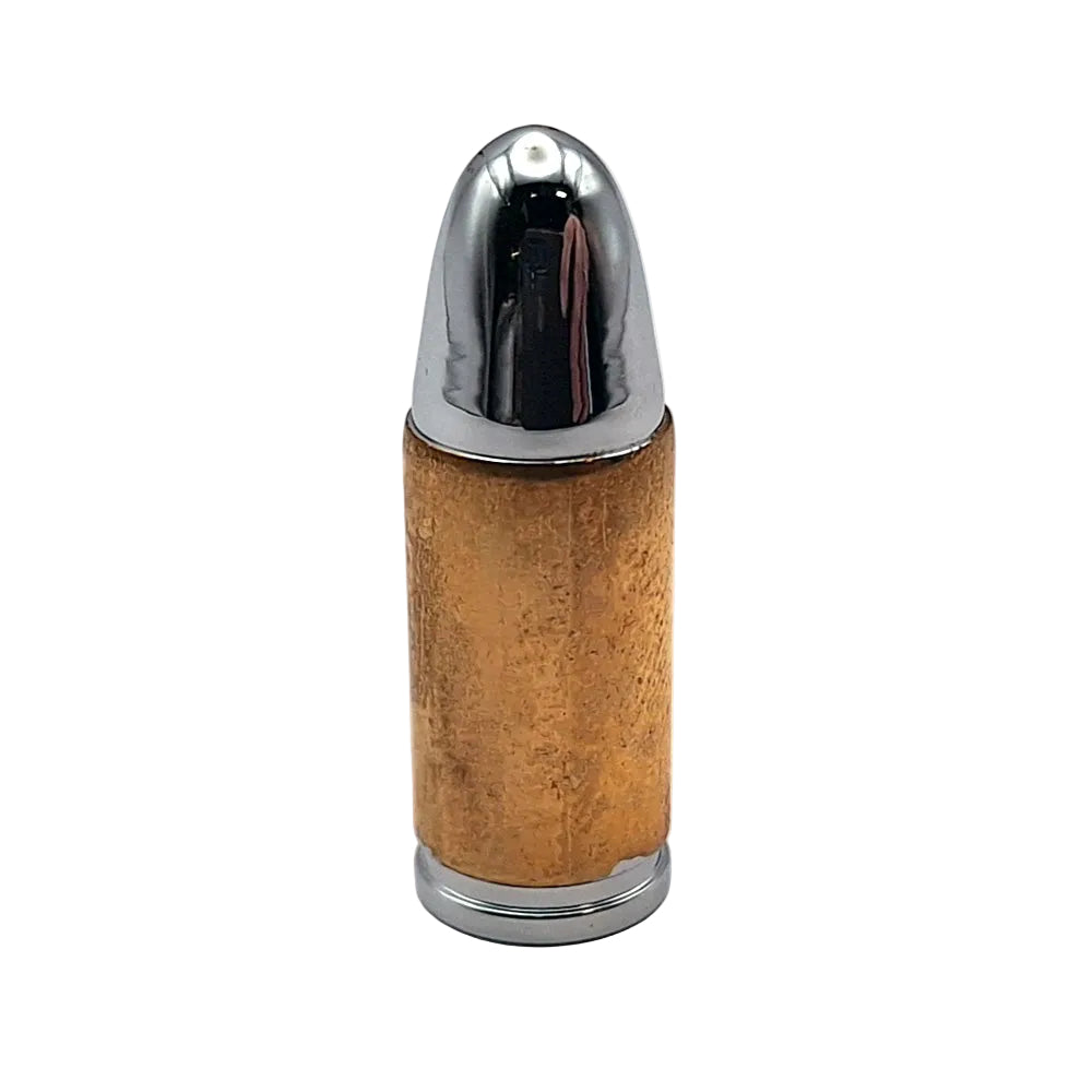 Zodiac Gold / Chrome Motorcycle Bullet Tyre Valve Stem Cover BC31622