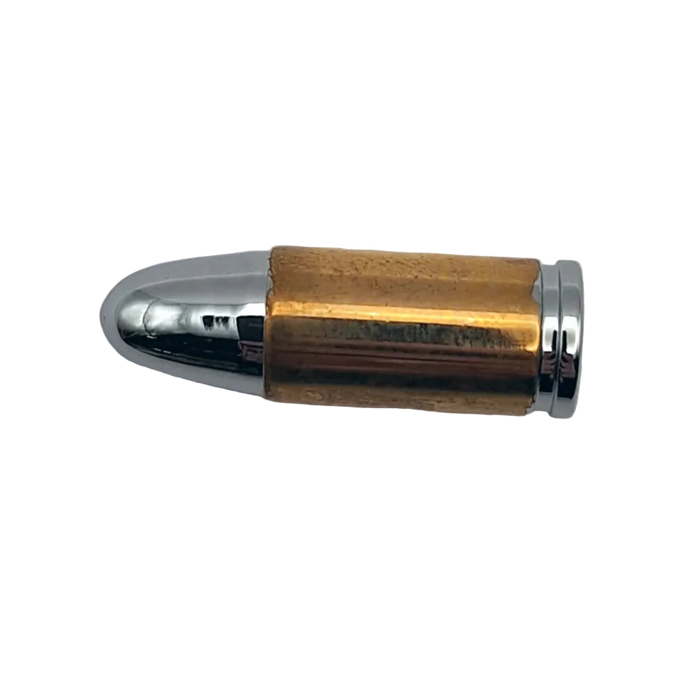 Zodiac Gold / Chrome Motorcycle Bullet Tyre Valve Stem Cover BC31622