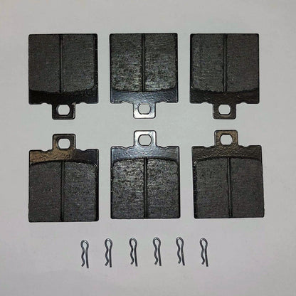 Harrison Billet Big-6 Caliper Full Pad Set x6 40x40mm Pads & Clips - BC32387