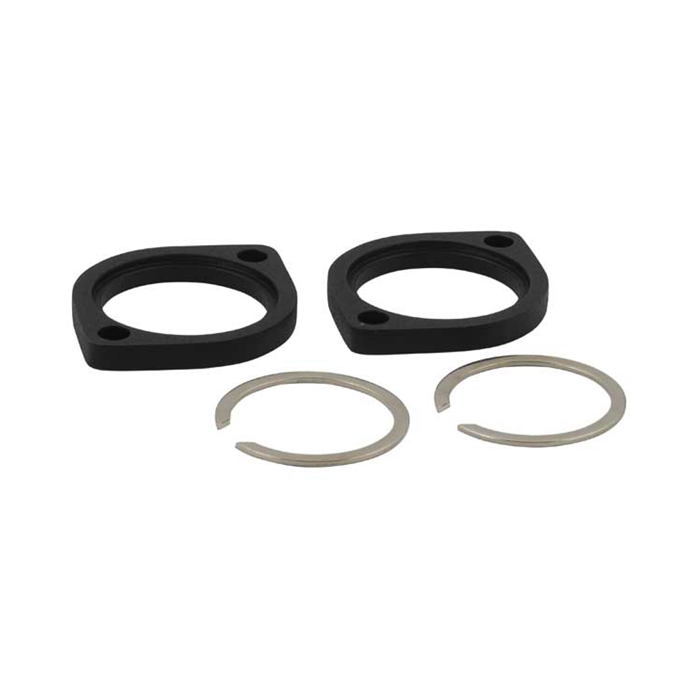 Harley Davidson Black Exhaust Flange And Retaining Ring Kit XL / EVO / TWIN-CAM BC35411