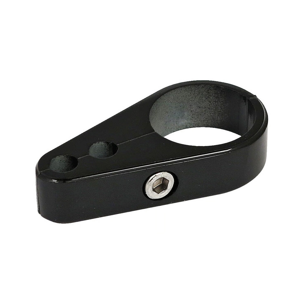 1 Universal 2-Piece Handlebar Frame Cable Clamp. Throttle / Idle. Black BC38038