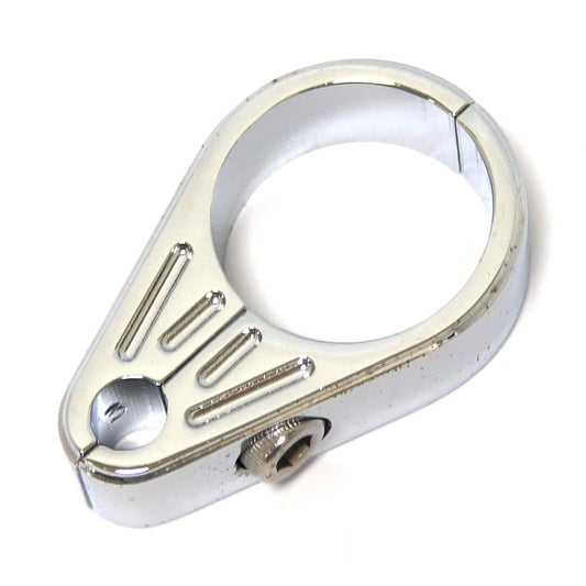 1 Motorcycle Throttle Cable Clamp, Slotted. Single Cable. 1" Frame / Handlebar BC38041