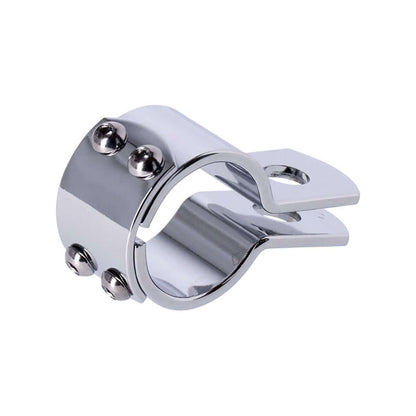 Universal Chrome Motorcycle Mount 3-Piece Clamp 1.1/2" With 1/2" Mounting Hole BC38450