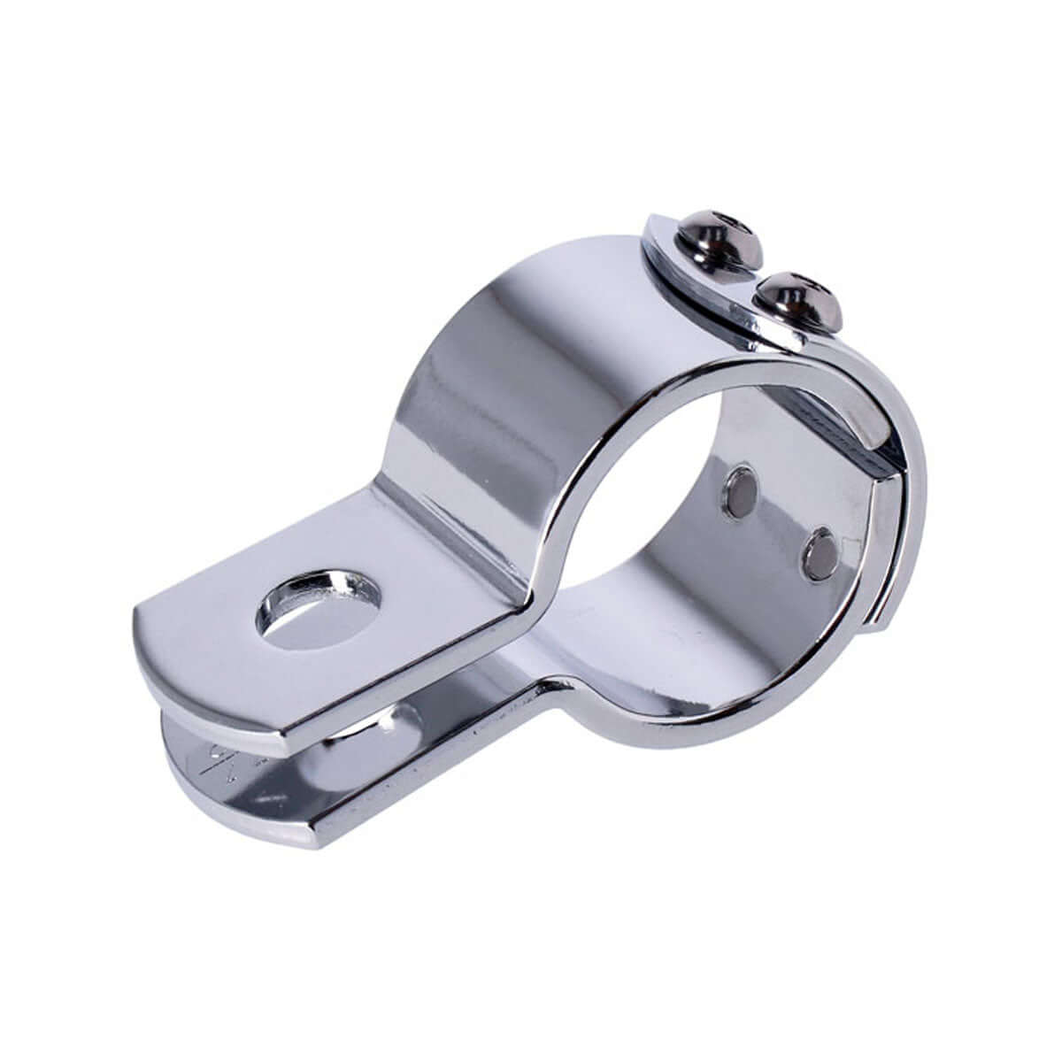 Universal Chrome Motorcycle Mount 3-Piece Clamp 1.1/2" With 1/2" Mounting Hole BC38450